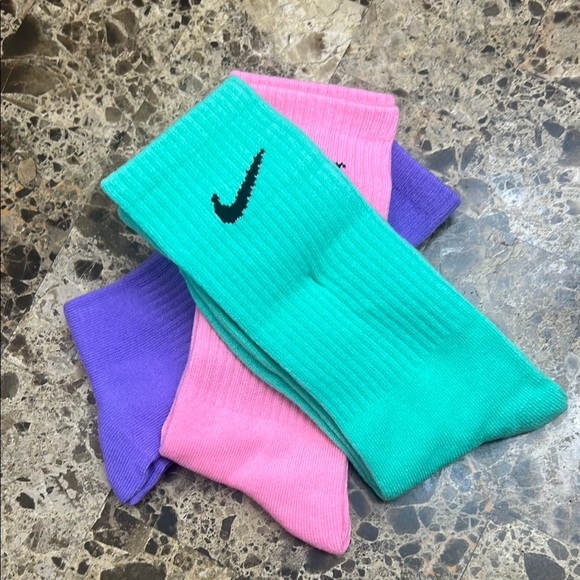 Nike Other - Nike Multicolor Crew Socks Trio women’s size 6-10, men’s 6-8.